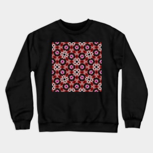 Black Red Gray and Pink Vintage Floral Crewneck Sweatshirt